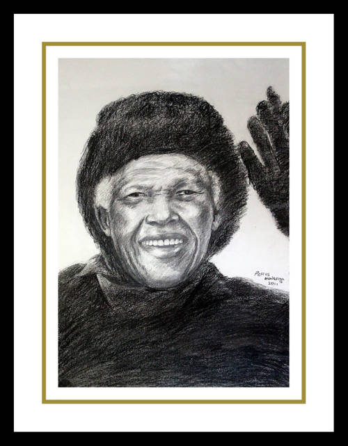Petros Mwenga ~ Rising Star ~  High US$ Investment Value!! Framed and ready to hang!