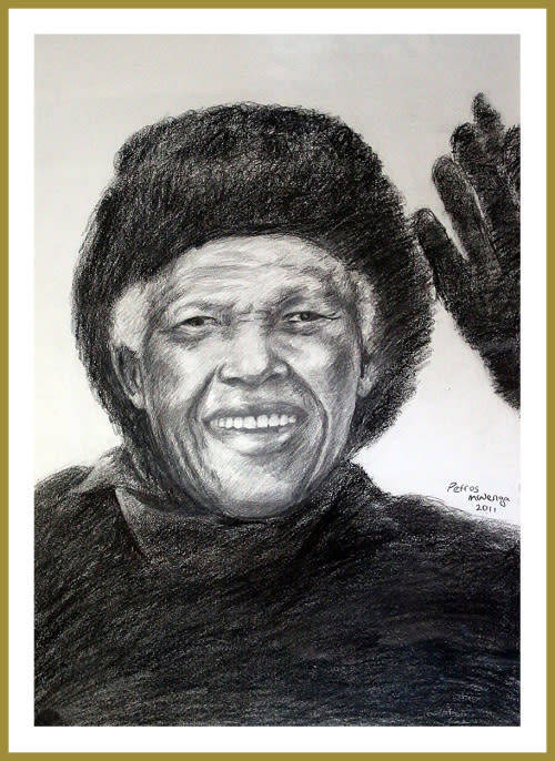 Petros Mwenga ~ Rising Star ~  High US$ Investment Value!! Framed and ready to hang!