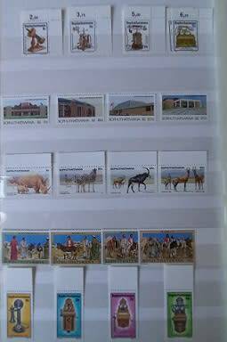 Bophuthatswana 1977-88 singles in 8 pg Stockbook MM & UM