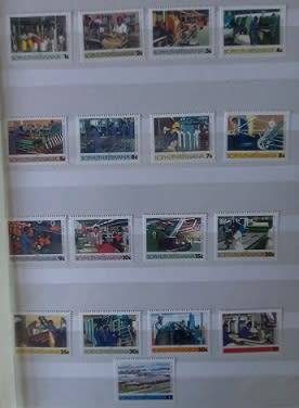 Bophuthatswana 1977-88 singles in 8 pg Stockbook MM & UM