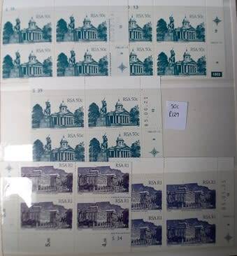 RSA 3rd, 4th & 5th Defin Cyl Blks some with many duplicates, VF UM