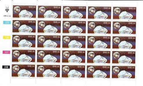 SWA 1979 Gemstones set in sheets VF UM