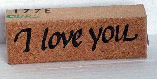 Rubber Craft Stamps - I Love You