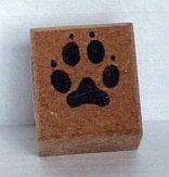 Rubber Craft Stamps - Wild Paw Print 15mm x 15mm