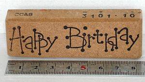 Rubber Craft Stamps - Happy Birthday