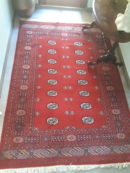 Persian rug Stunning Mori Bokhara red 2by 1.45 m