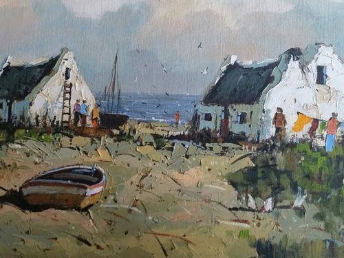 artist unknown 60 X 45cm oil canvas  on board