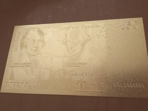 .9999 FIFTY POUND PURE GOLD FOIL NOTE ! AMAZING GIFT! UNIQUE!