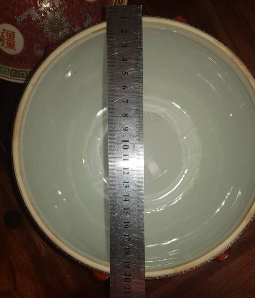Mun Shou Rose Longevity Porcelain Soup Jar with Chinese Characters hand painted
