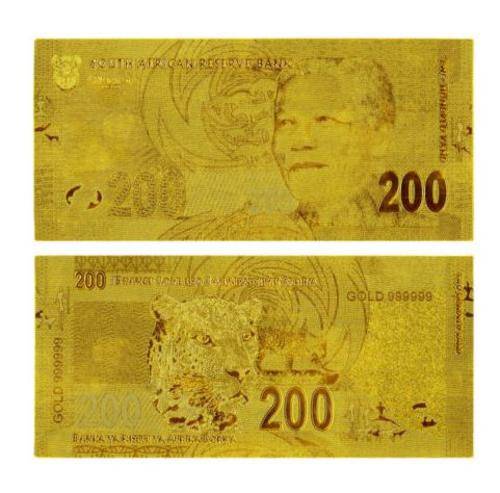 PURE 24K GOLD PLATED NELSON MANDELA Notes