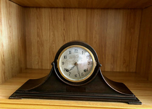 ANTIQUE ANSONIA MANTLE CLOCK, WORKING, CIRCA 1920