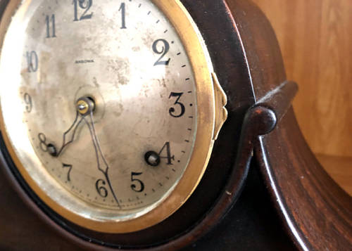 ANTIQUE ANSONIA MANTLE CLOCK, WORKING, CIRCA 1920