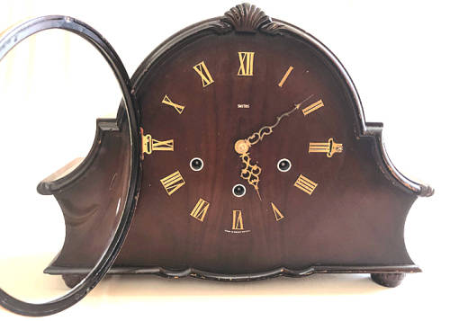 VINTAGE SMITHS DUAL CHIMING, 8 DAYS WINDING MANTLE CLOCK