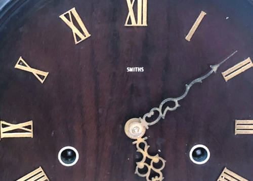VINTAGE SMITHS DUAL CHIMING, 8 DAYS WINDING MANTLE CLOCK