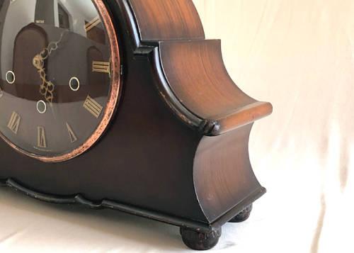 VINTAGE SMITHS DUAL CHIMING, 8 DAYS WINDING MANTLE CLOCK