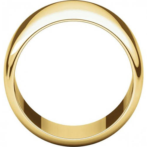 Gold Wedding Bands, Solid 9 ct D Shape 5mm Heavy Bands