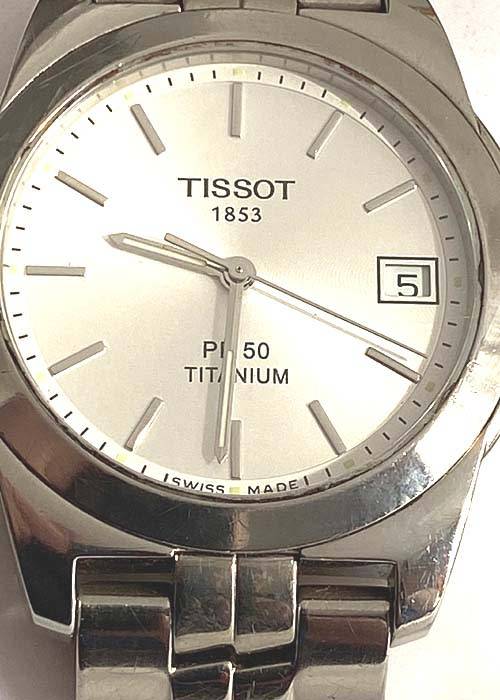 TITANIUM TISSOT PR 50 MEN'S WATCH, WITH DATE, IN GOOD CONDITIONS