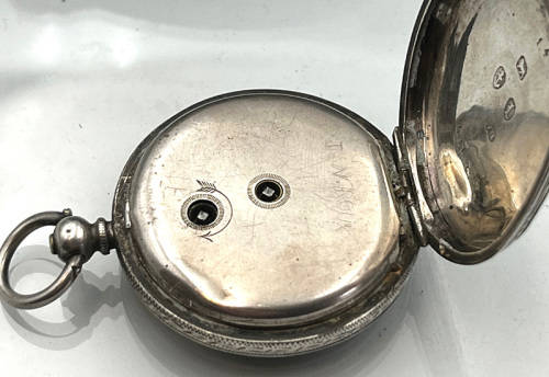 Antique Sterling Silver Case Key Wound Pocket Watch, 1885, Working