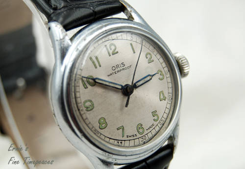 Oris Cal 454 Manual Winding Vintage Military Style Watch, Serviced, 1950`s
