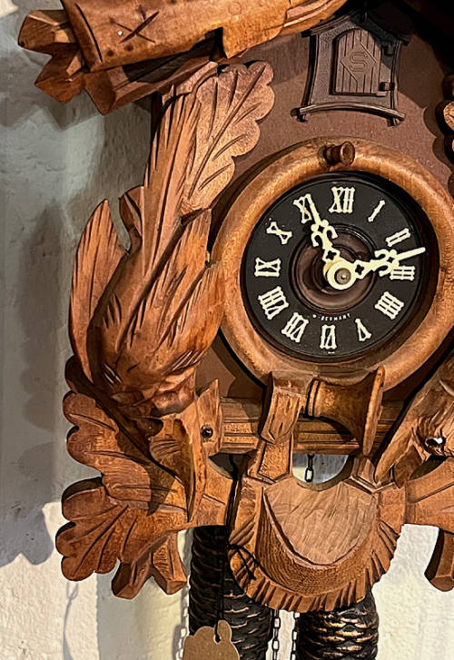 Big Antique Cuckoo Clock from West Germany, 8 Days, Serviced