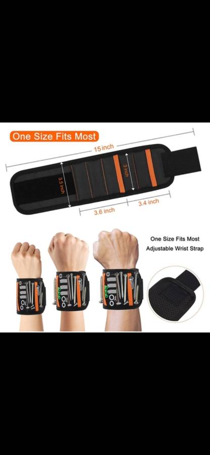 Magnetic Wrist band with pickup tool