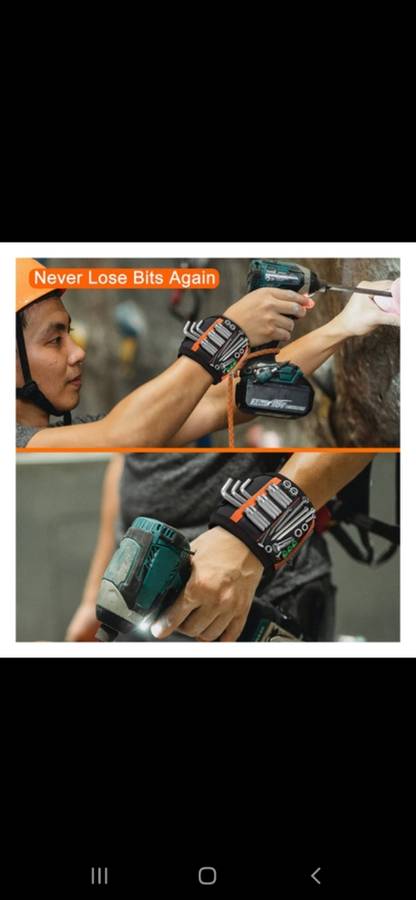 Magnetic Wrist band with pickup tool