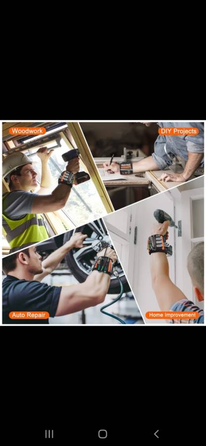 Magnetic Wrist band with pickup tool