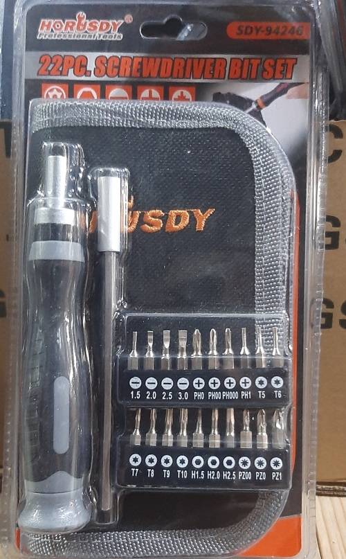 22 Piece Screwdriver Bit Set with Strong Carry Bag