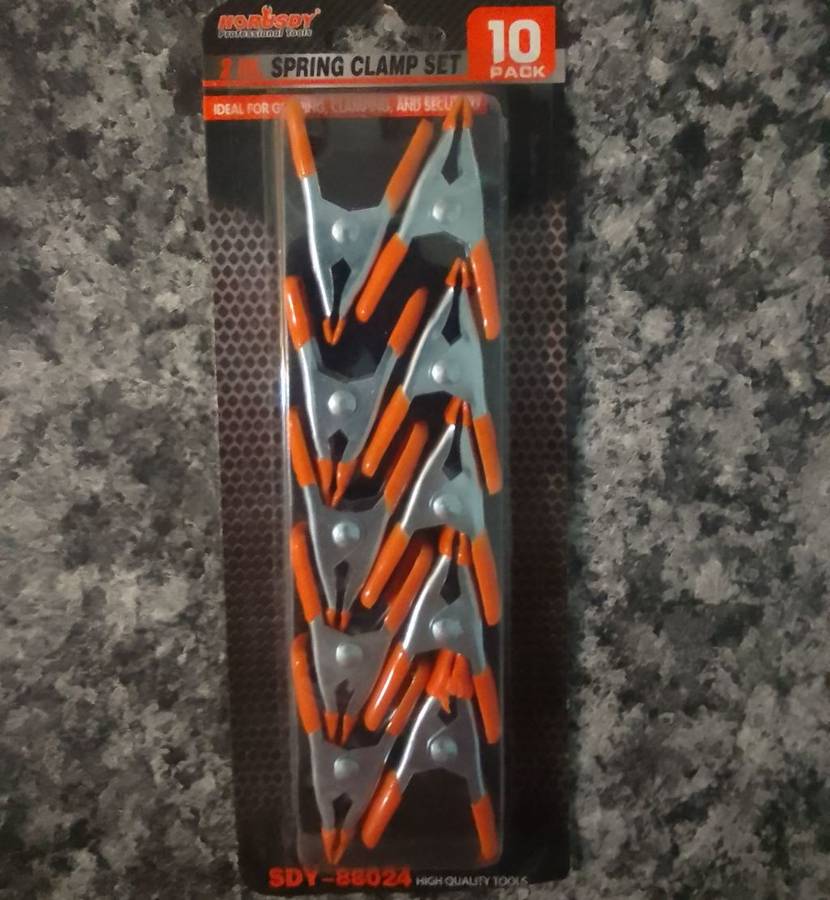 10 Pack 2-inch Heavy Duty Spring Clamp Set, ideal for gripping, clamping and securing, zinc plated