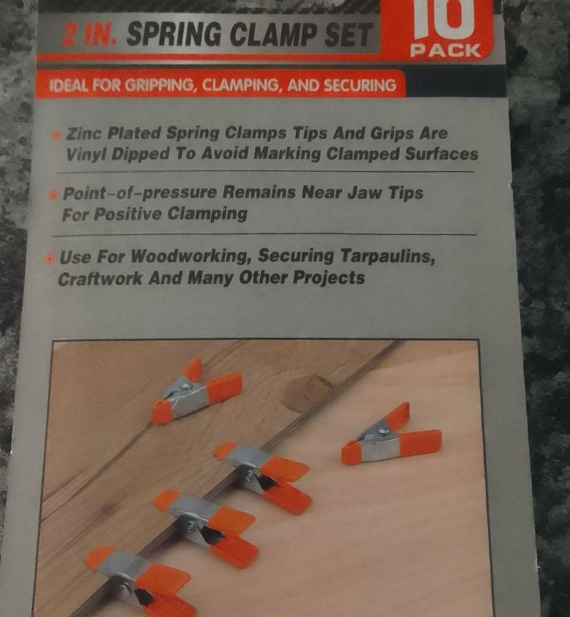 10 Pack 2-inch Heavy Duty Spring Clamp Set, ideal for gripping, clamping and securing, zinc plated