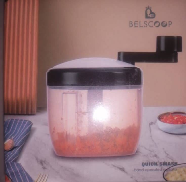 Veg Chopper, Garlic & Onion Crusher, Stainless Steel Blades, Removable blades & handle, safety clip