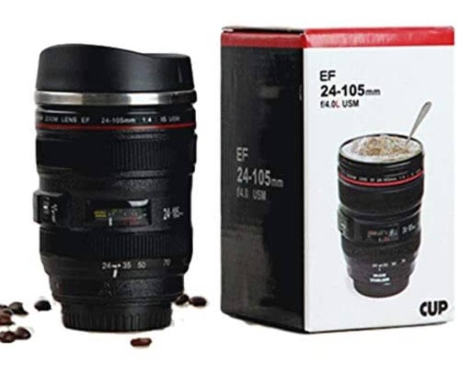 400ML Creative Camera Lens Mug Plastic Coffee Tea Cup