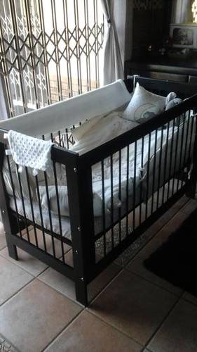 Wooden Cot + Mattress