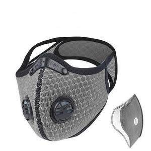 Washable N95 Dual Valve Sports Mask- Grey