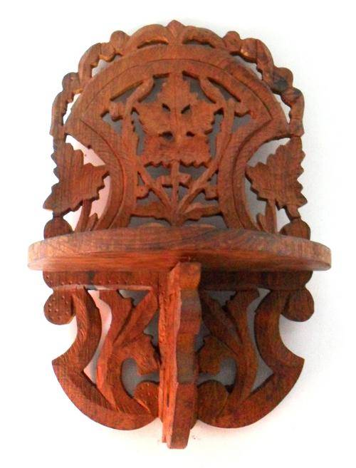 WOODEN WALL SCONCE- CARVED