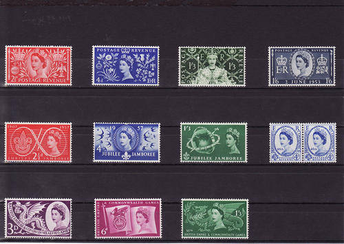 GB QE11 : FOUR VERY FINE U/M PRE DECIMAL SETS