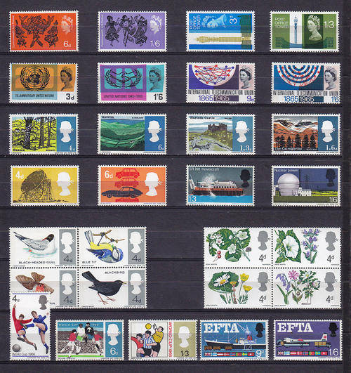 GB QEII : TEN VERY FINE U/M PHOSPHOR SETS