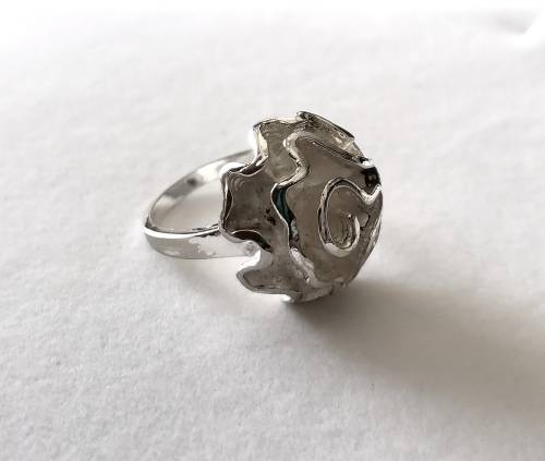 Solid 925 Sterling Silver Rose Style Ladies  Designer Handmade Ring, NOT PLATED!!
