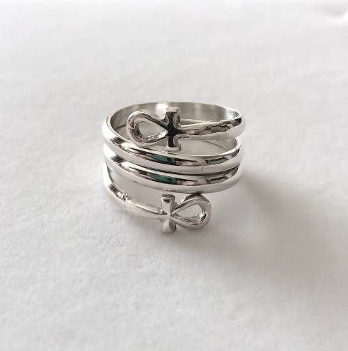 Solid 925 Sterling Silver Designer Egyptian Style Ring, NOT PLATED!!