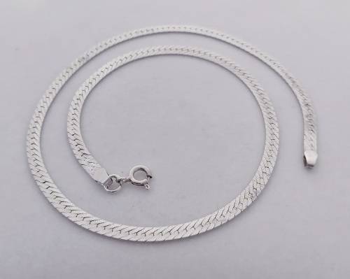 Solid 925 Silver Vintage Designer Curb Snake Style Unisex Chain ,Very Detailed!!!