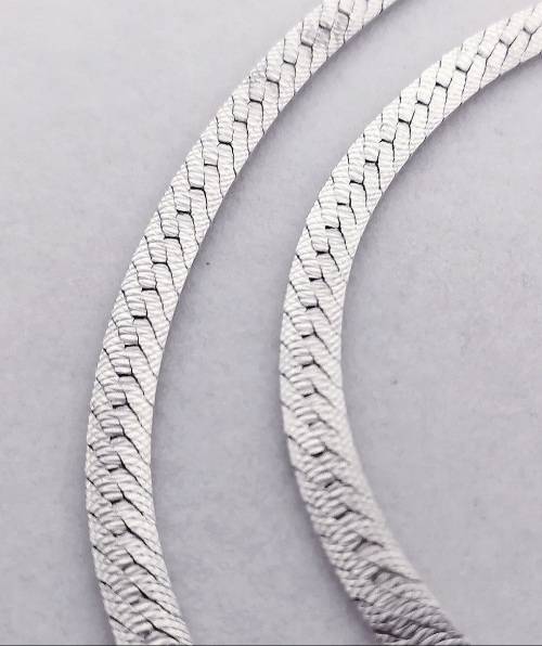 Solid 925 Silver Vintage Designer Curb Snake Style Unisex Chain ,Very Detailed!!!