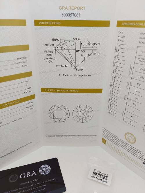 R1 Start ,Wow!!! 1.0ct Certified Moissanite ,D Color, VVS1 Clarity