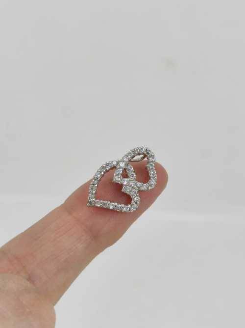 Solid 925 Silver Designer Heart Style Pendant