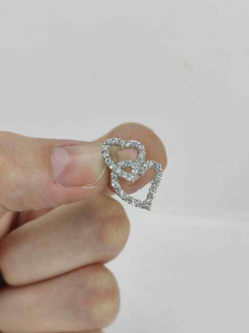 Solid 925 Silver Designer Heart Style Pendant