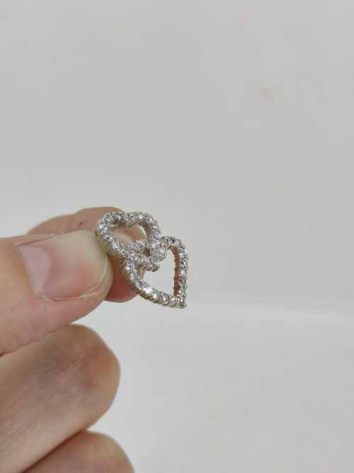 Solid 925 Silver Designer Heart Style Pendant