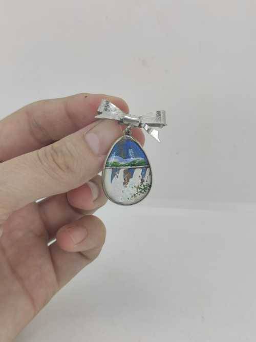 Solid 925 Silver Vintage Brooch Pin