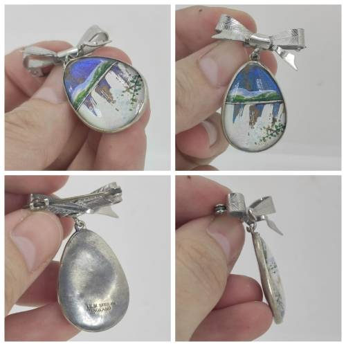 Solid 925 Silver Vintage Brooch Pin