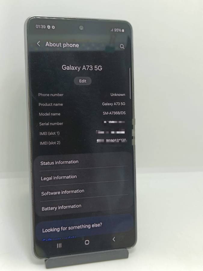 Samsung Galaxy A73 5g, Dual Sim, 128gig, 6gig Ram, Dark Grey, Very Clean
