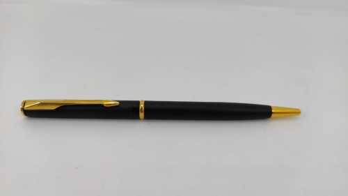 Vintage Parker 95 Matte Black Gold Ballpoint Pen with Original Box and Papers