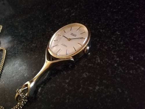 Vintage Tosca Wind up Watch on Chain Very old, mint Condition, working 100%
